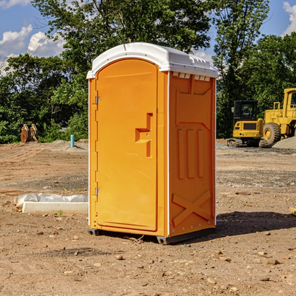 how often are the portable restrooms cleaned and serviced during a rental period in Franklin